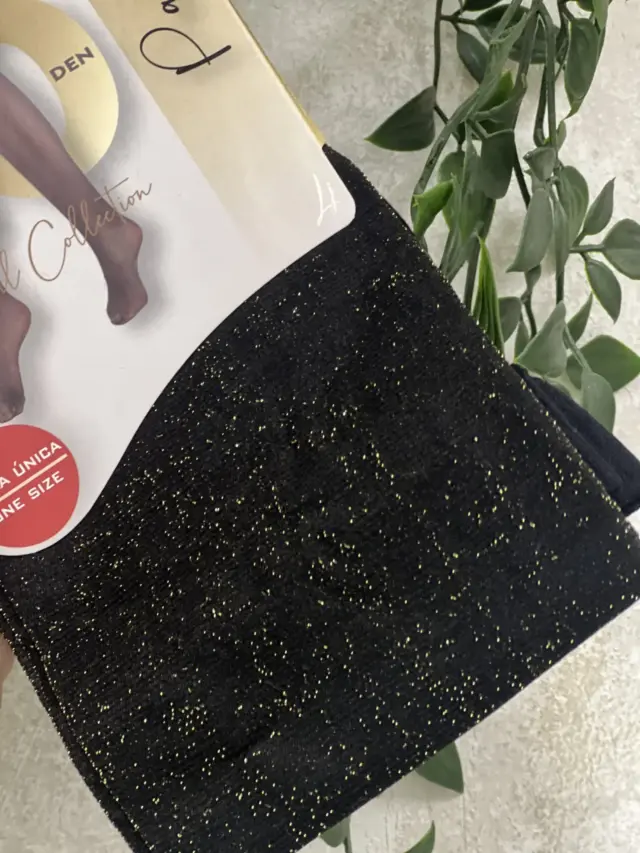 Medias brilli brilli – Dorado, Talla Única