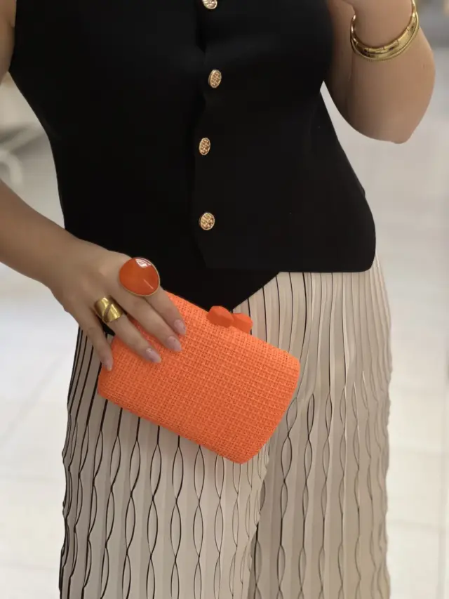 Cartera Vestir Naranja