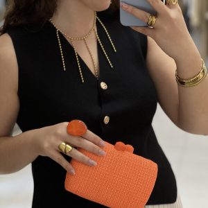 Cartera Vestir Naranja