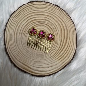 Peinecillo Triple Espejo Rosa