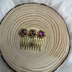Peinecillo Triple Espejo Morado