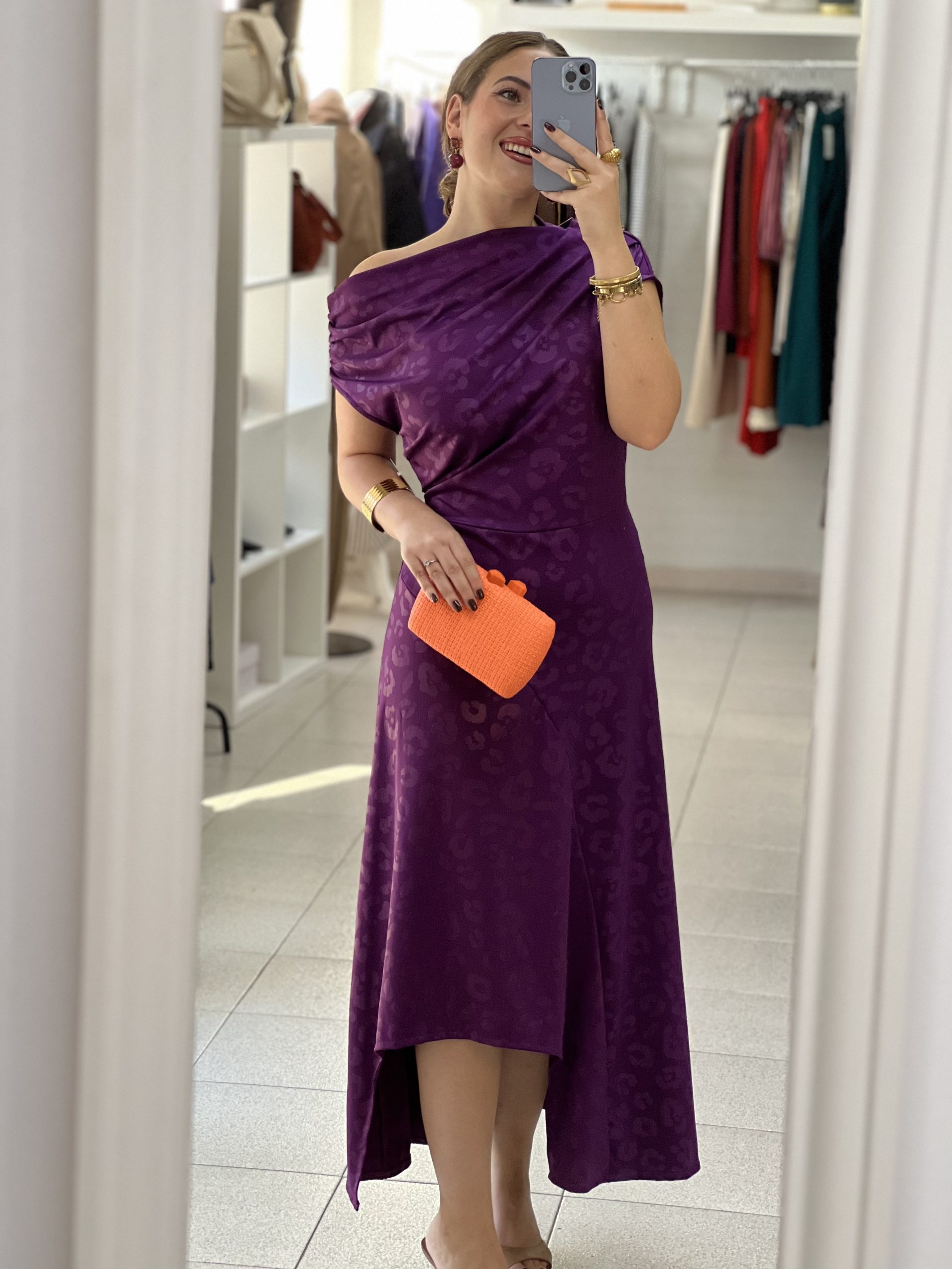 Vestido Asimétrico Morado - Imagen 2
