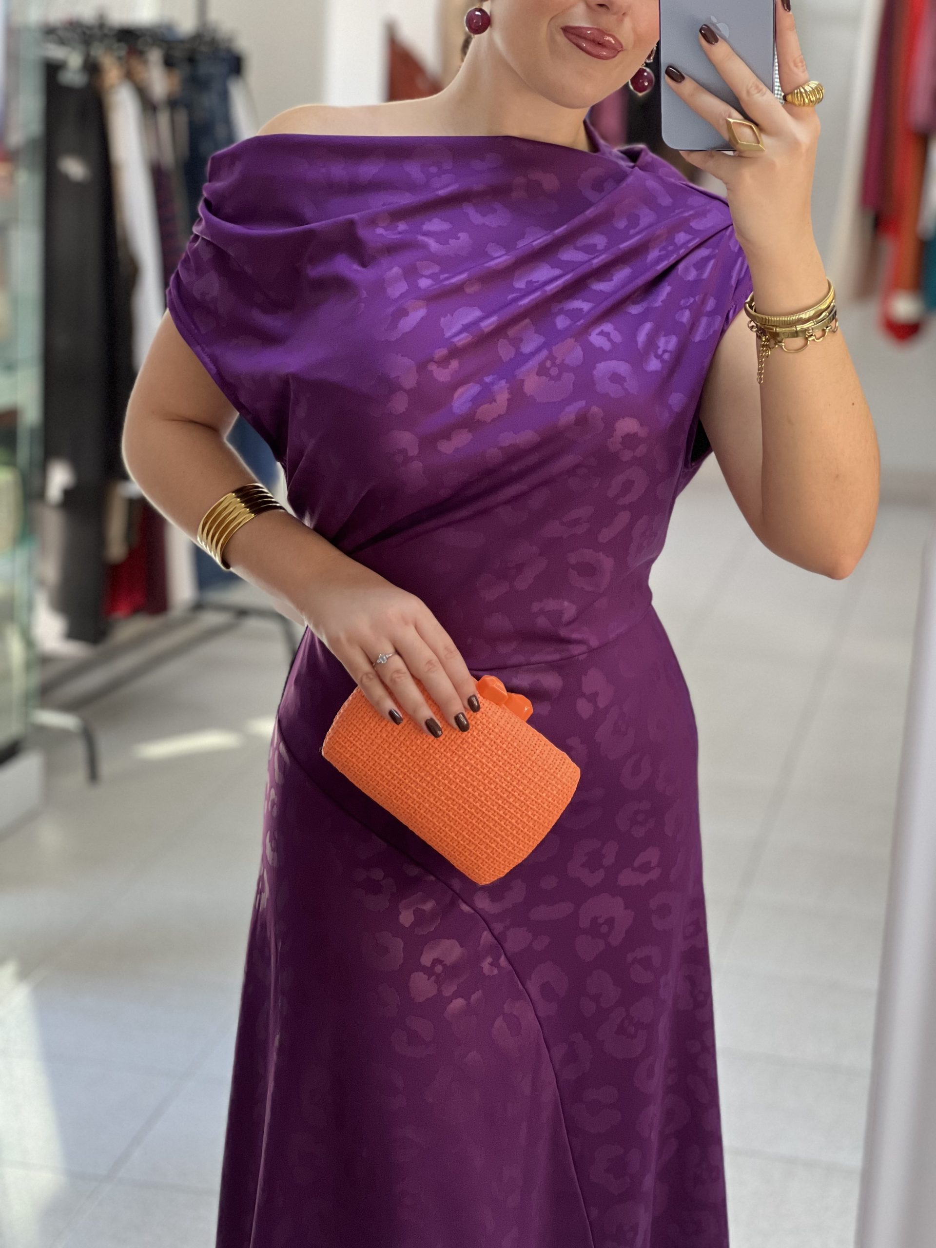 Vestido Asimétrico Morado - Imagen 3
