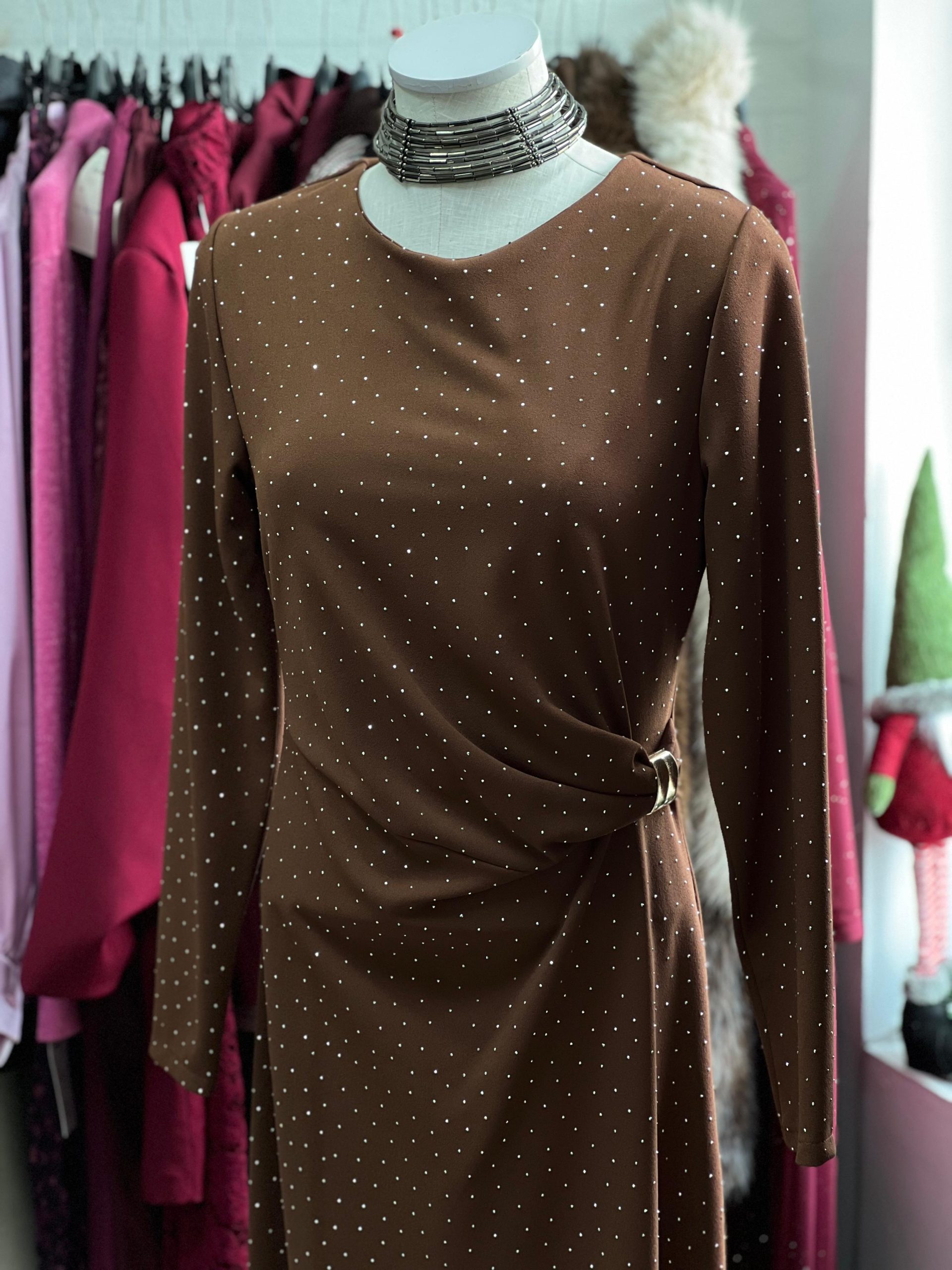 Vestido Marrón Brilli - Imagen 2