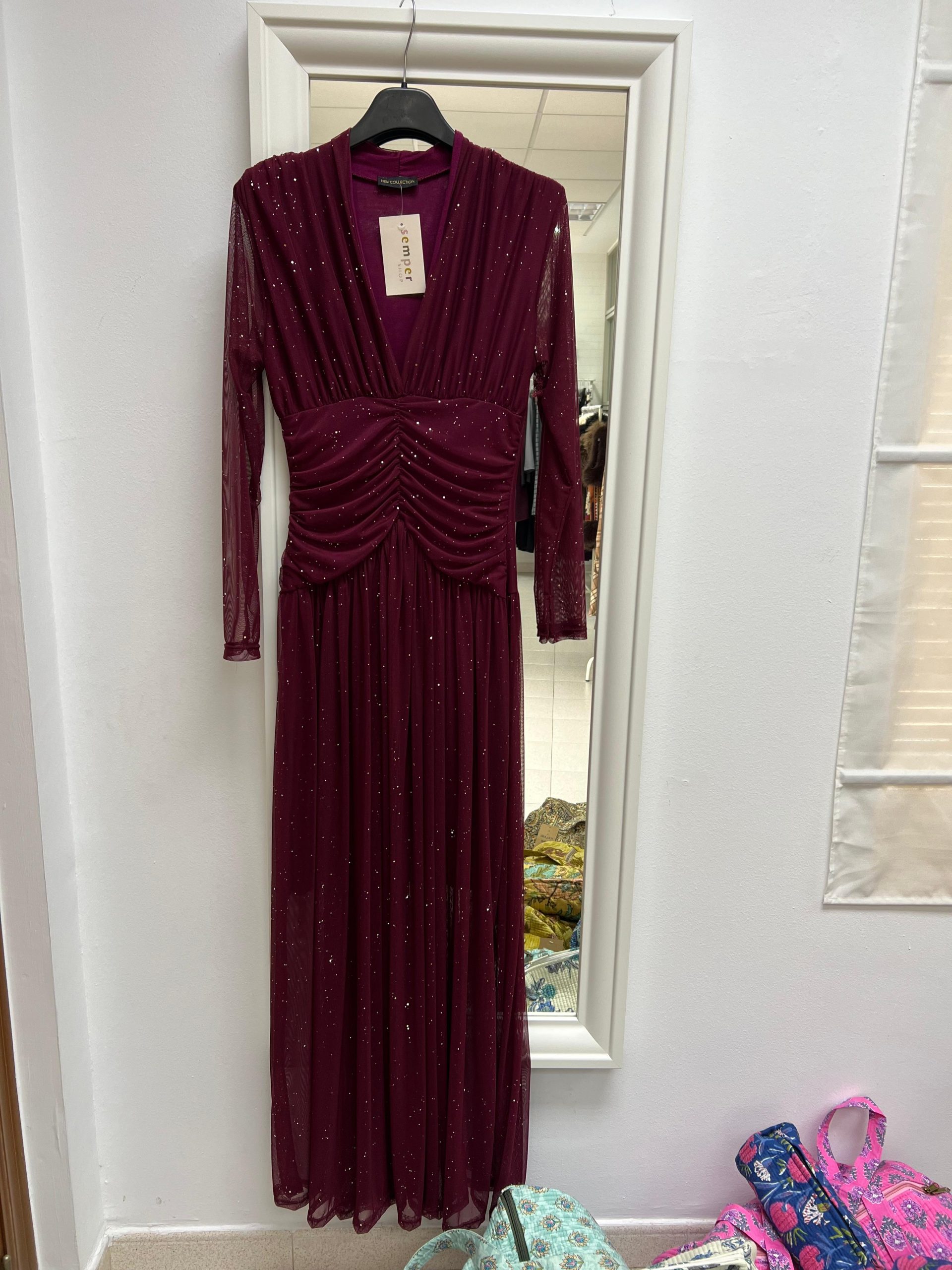 Vestido Brilli Burdeos