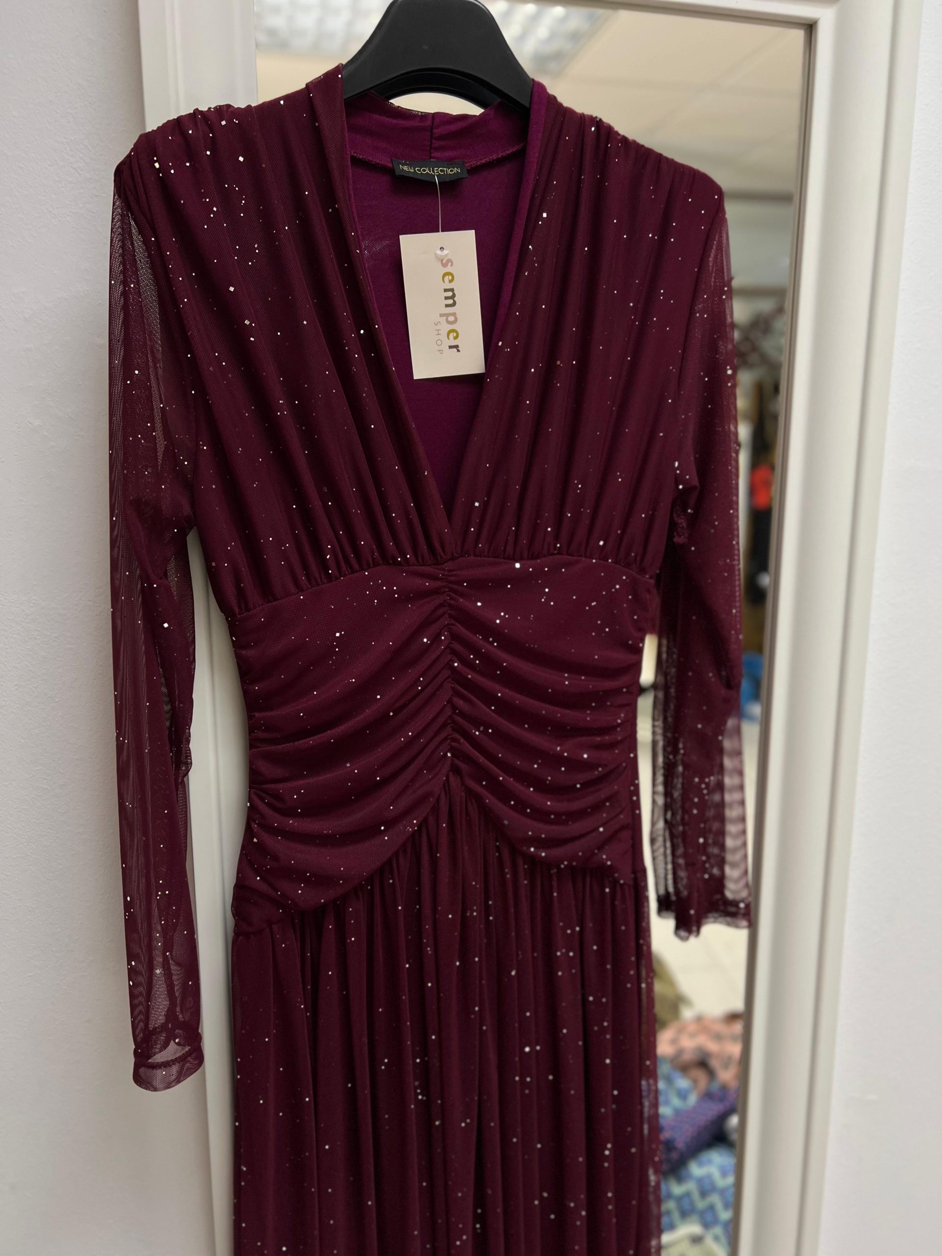 Vestido Brilli Burdeos - Imagen 2