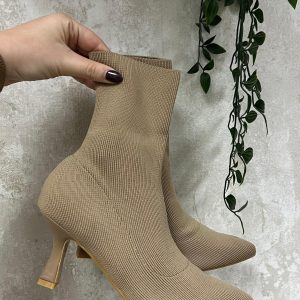 Botas Calcetin Beige