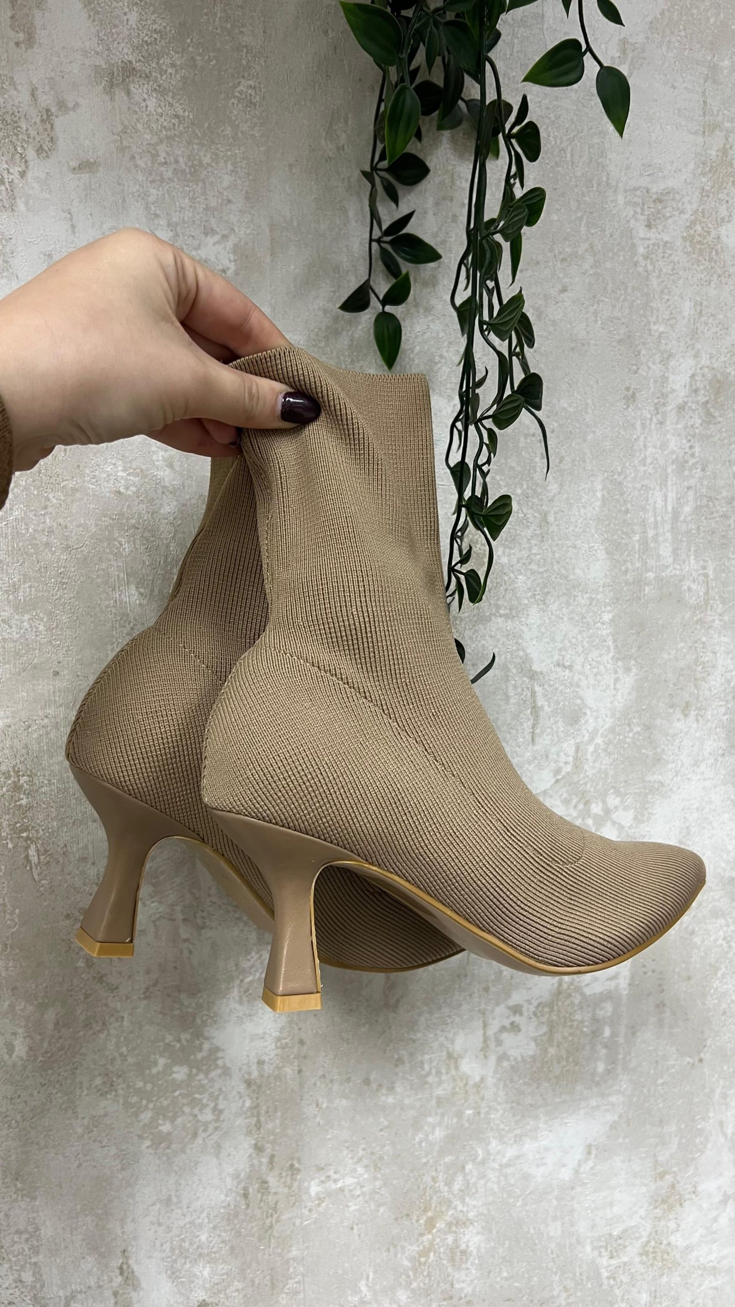 Botas Calcetin Beige - Imagen 3